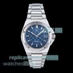 IWS Swiss Clone IWC Schaffhausen Ingenieur Blue Dial Stainless Steel Ladies' Watch 